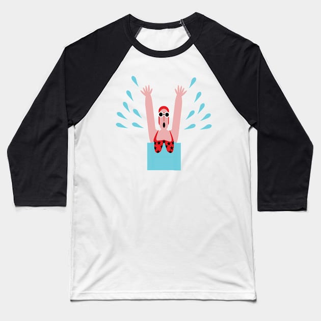 Wild water woman Baseball T-Shirt by krisevansart